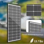100W Monocrystalline Solar Panel for RVs and Camping