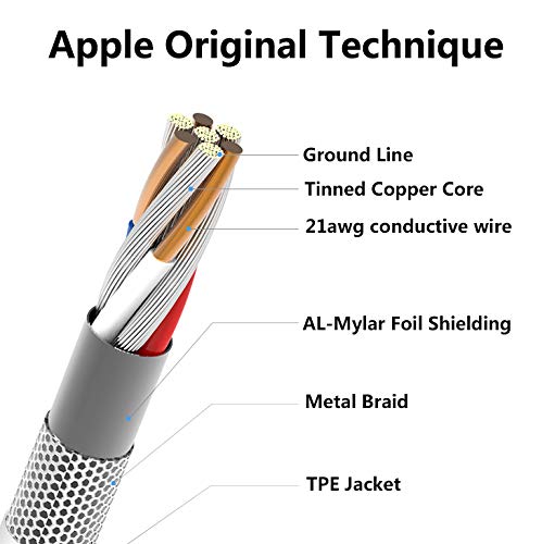 4-Pack Apple MFi Certified Lightning to USB Cables