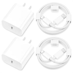 12W iPad Charger with 2 Charging Cables