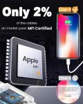 Apple MFi Certified 2M Lightning to USB Charger Cable