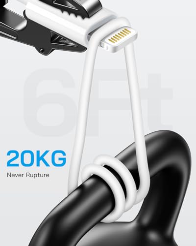Juusmart MFi Certified 6ft iPhone Charger Cable 4-Pack