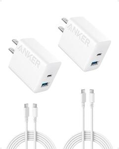 Anker 20W Dual Port USB C Charger - 2-Pack