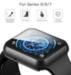 Misxi 2-Pack PC Case & Tempered Glass for Apple Watch