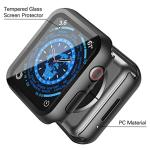 Misxi 2-Pack PC Case & Tempered Glass for Apple Watch