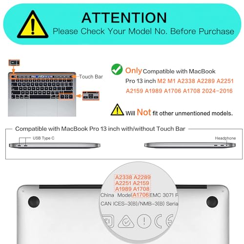 Matte Black Hard Shell Case for MacBook Pro 13