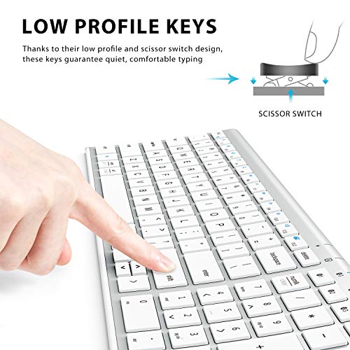 iClever BK10 Multi-Device Bluetooth Keyboard with Number Pad