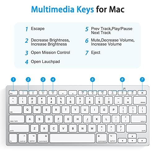 OMOTON Compact Bluetooth Keyboard for Mac Devices