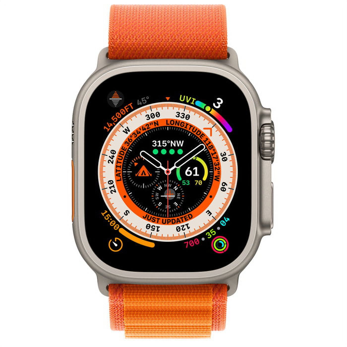 Apple Watch Ultra 49mm Titanium with Orange Loop