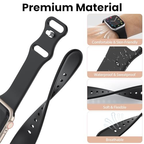18-Pack Silicone Bands for Apple Watch Sizes