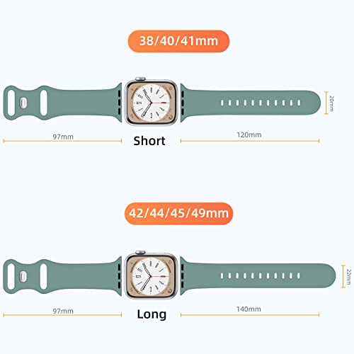 Maledan 6-Pack Silicone Sport Bands for Apple Watch