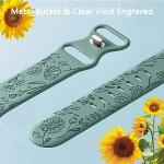 Floral Engraved Silicone Bands for Apple Watch