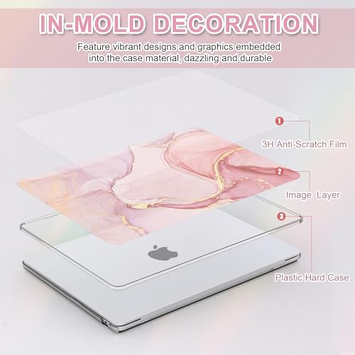 Pink Marble MacBook Air 13" Case with Accessories