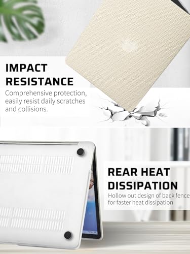 Elegant Beige MacBook Air 13" Case & Keyboard Cover