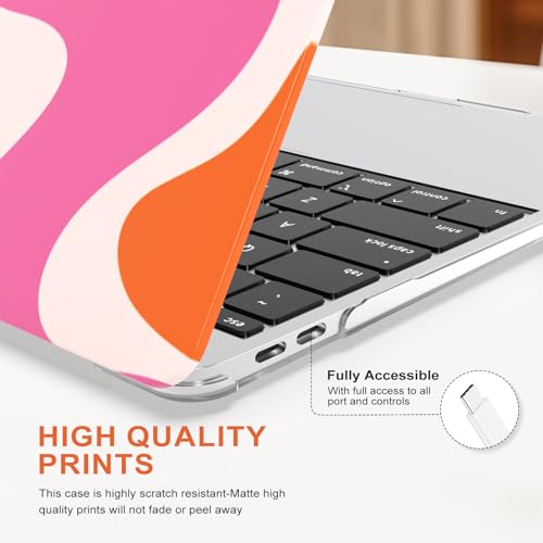 iCasso Pink Abstract Wave Case for MacBook Air 13