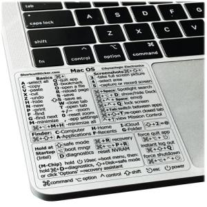 Mac OS Shortcut Stickers for MacBook Laptops