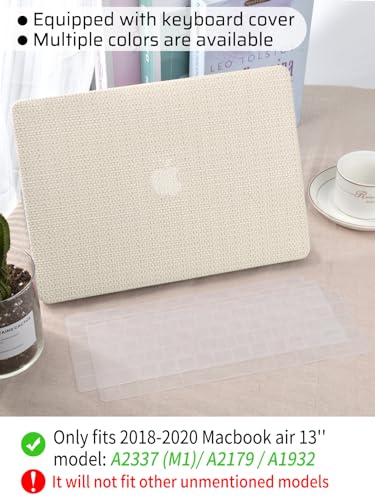 Elegant Beige MacBook Air 13" Case & Keyboard Cover