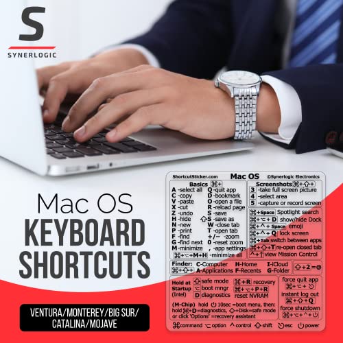 Mac OS Shortcut Stickers for MacBook Laptops