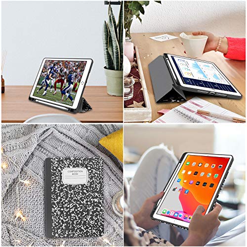 Soke iPad 10.2 Case with Pencil Holder - Black