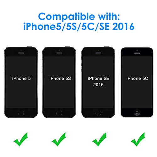 JETech iPhone SE/5s/5c/5 Tempered Glass 3-Pack
