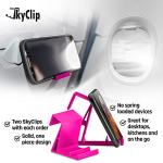 SkyClip Airplane Phone Tray Table Stand - Pink 2 Pack