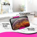 SkyClip Airplane Phone Tray Table Stand - Pink 2 Pack