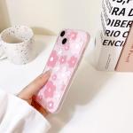 Cute Floral TPU Case for iPhone 15 - Pink