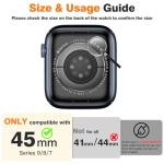 Misxi 2-Pack PC Case & Tempered Glass for Apple Watch