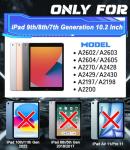 Heavy Duty iPad Case with Kickstand - Black/Sky Blue