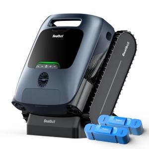 Beatbot AquaSense Pro Pool Robot Vacuum, 5-in-1 Cleaning with 2*Clarifying Agent Kits, Smart Surface Parking, Clarifies & Skims Water, Ideal for Inground Pools up to 3,299 Sq.ft - Navy Blue