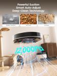 Lefant M3 Robot Vacuum, Robot Vacuum and Mop, 12000Pa Suction, Anti-Tangle Brushes, Dual Spinning Mop, Auto Mop Washing, Drying, Self-Emptying, Self-Refilling, for Pet Hair Dust, App Voice Control