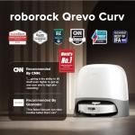 roborock Qrevo Curv Robot Vacuum and Mop, 18,500Pa Suction, Zero-Tangling, AdaptiLift Chassis, FlexiArm Technology, Hot Water Mop Washing & Dock Self Cleaning, Al Obstacle Recognition