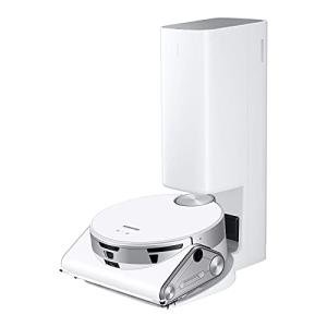 SAMSUNG Jet Bot AI+ Robot Vacuum Cleaner w/ Object Recognition, Intelligent Cleaning, Clean Station, 5-Layer Filter, Touchless Dust Removal for Hardwood Floors, Carpets, VR50T95735W, White