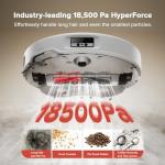 roborock Qrevo Curv Robot Vacuum and Mop, 18,500Pa Suction, Zero-Tangling, AdaptiLift Chassis, FlexiArm Technology, Hot Water Mop Washing & Dock Self Cleaning, Al Obstacle Recognition