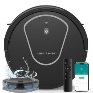 Robot Vacuum and Mop Combo,2 in 1 Robotic Vacuum Cleaner with Mopping,4000Pa Strong Suction,Auto Recharge,WiFi/Alexa/App/Remote, Ideal for Hard Floor,Pet Hair,Auto Carpets Boost