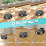 Robot Vacuum and Mop Combo for Pet Hair–2300Pa Robotic Vacuum Cleaner with WiFi/Alexa/App Control, 2H Runtime & Tangle-Free Tech, Auto Recharge, Ultra-Slim Quiet for Hard Floors/Low-Pile Carpets
