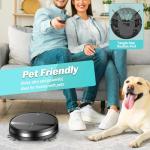 Robot Vacuum and Mop Combo for Pet Hair–2300Pa Robotic Vacuum Cleaner with WiFi/Alexa/App Control, 2H Runtime & Tangle-Free Tech, Auto Recharge, Ultra-Slim Quiet for Hard Floors/Low-Pile Carpets