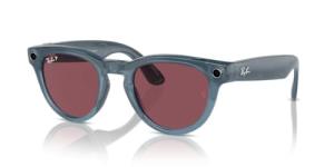 Ray-Ban Meta Headliner Polarized Sunglasses, Shiny Jeans