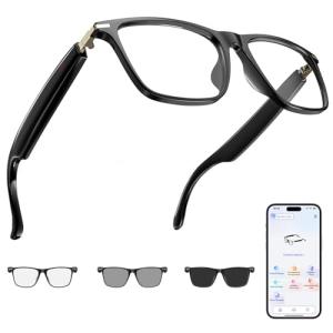 Shovira Smart Glasses with AI Translation and Bluetooth