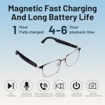 QJF Smart Sunglasses with Bluetooth and Polarized Lenses