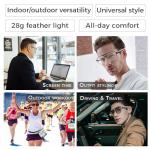 Jawploy Bluetooth Smart Glasses with UV Protection