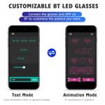 Custom LED Smart Glasses with Bluetooth Control