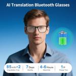 AI Translator Smart Glasses with Bluetooth for Travel