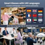 AI Translation Smart Glasses with Color-Changing Lenses
