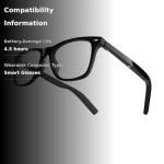 Piluyaa Bluetooth Audio Smart Glasses with Interchangeable Lenses