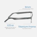 Dymesty Titanium AI Smart Glasses with Bluetooth Speakers