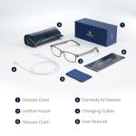 Dymesty Titanium AI Smart Glasses with Bluetooth Speakers