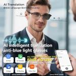 AI Smart Glasses with Bluetooth Audio & Translation