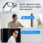 Smart Glasses with Audio, Bluetooth, and Photochromic Lenses
