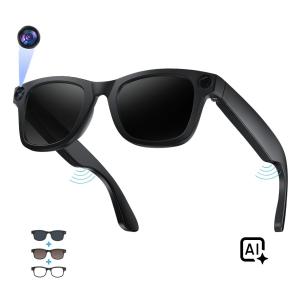 AI Sunglasses with Camera and Bluetooth Audio