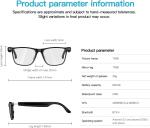 AI Smart Glasses, Open Ear, Bluetooth 5.4 Waterproof